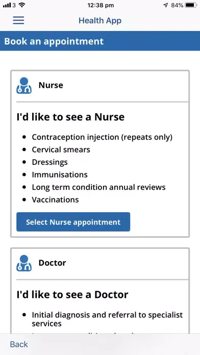 Captures d'écran de Birmingham Solihull Health App