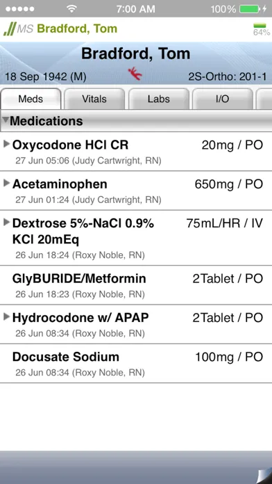 PatientTouch Ekran Görüntüleri