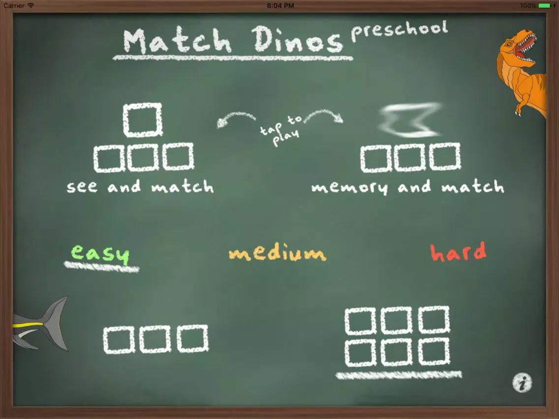 Tangkapan layar Match Dinos Preschool iPad 