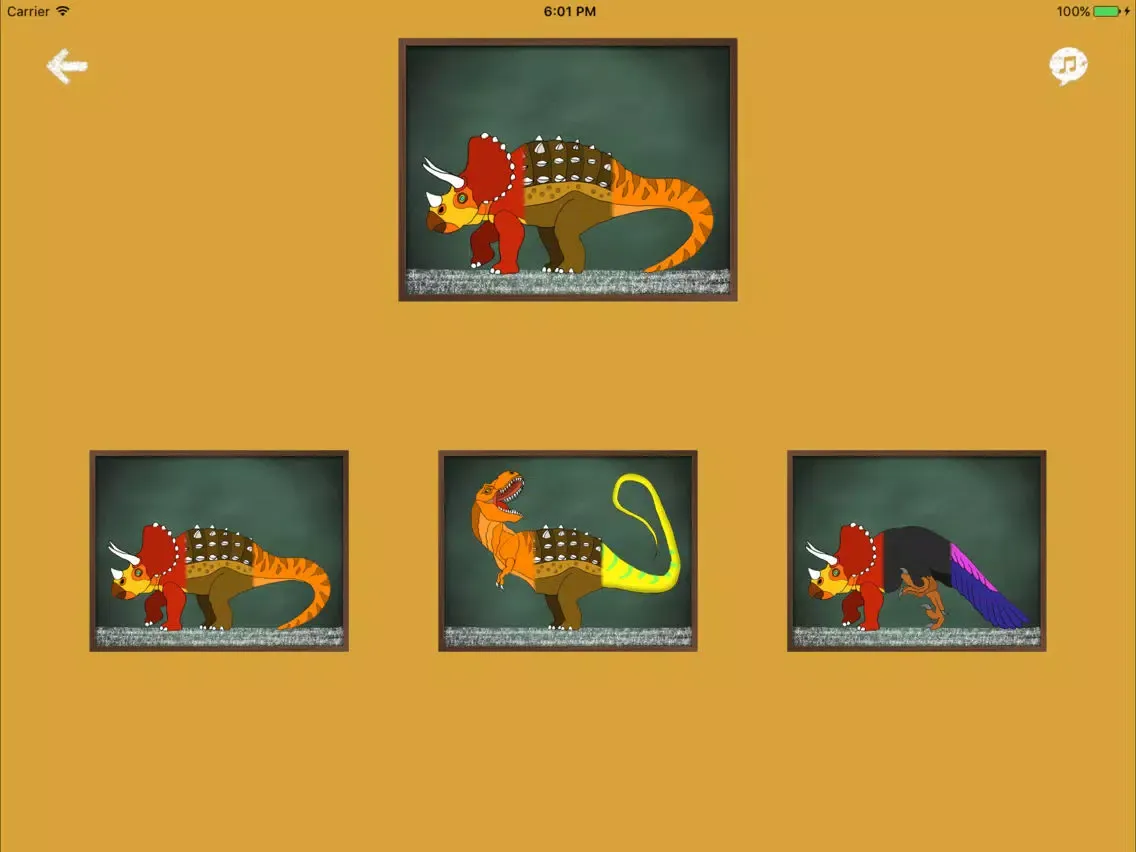 Tangkapan layar Match Dinos Preschool iPad 