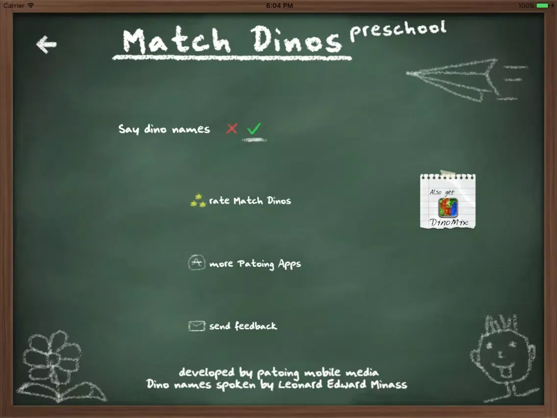 Tangkapan layar Match Dinos Preschool iPad 