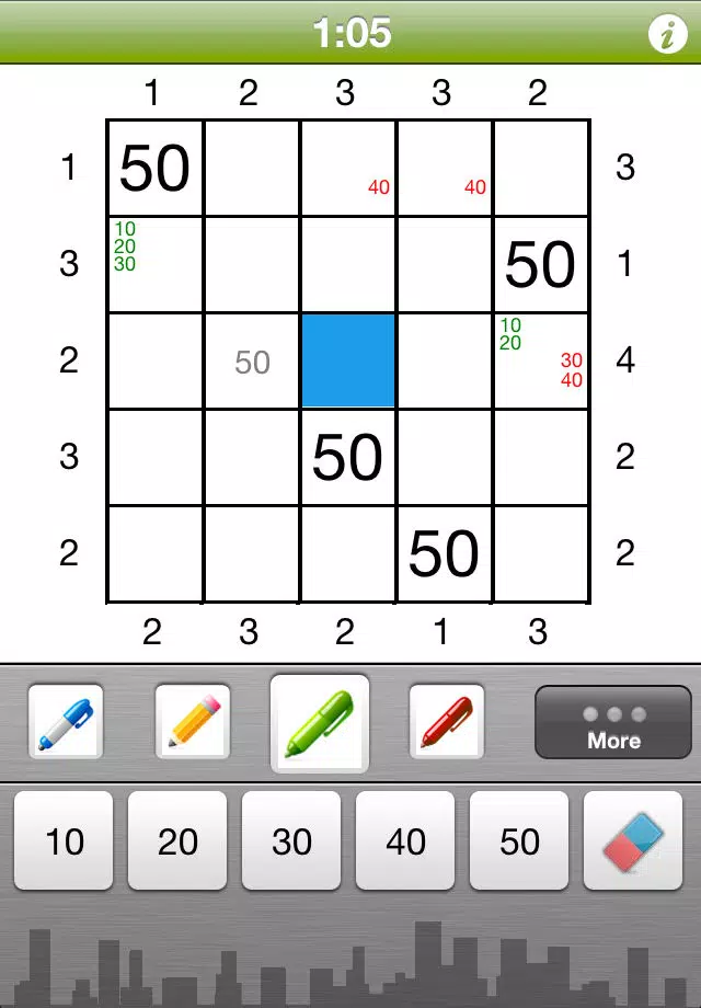 Tangkapan layar Skyline Sudoku AD
