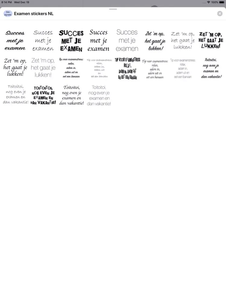 Examen stickers NL iPad  স্ক্রিনশট