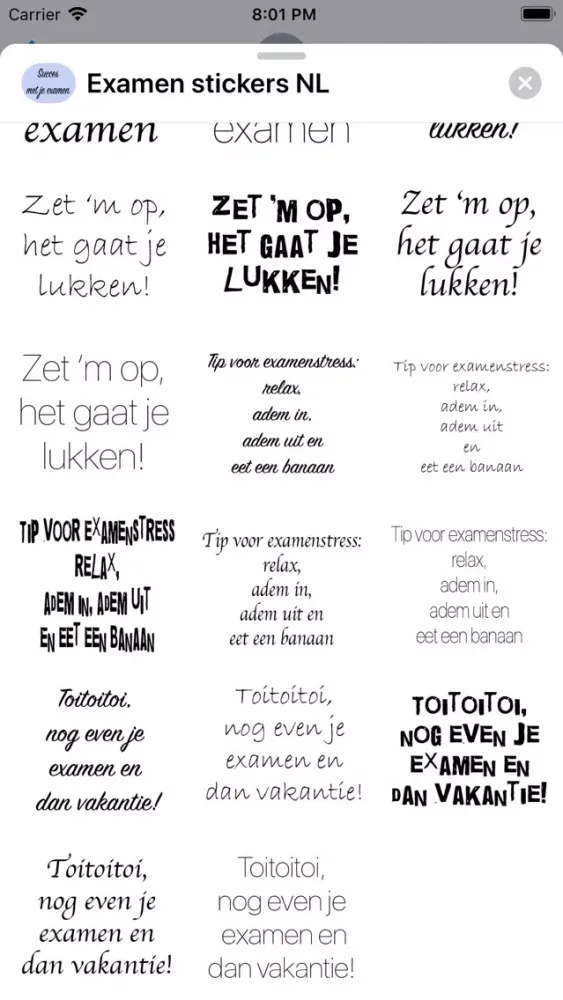 Examen stickers NL স্ক্রিনশট
