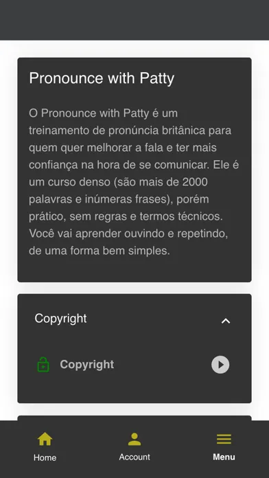 Capturas de pantalla de English with Patrícia