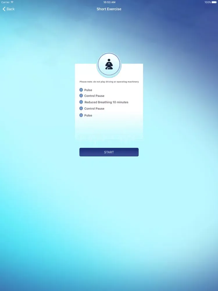 Tangkapan skrin Buteyko iPad 