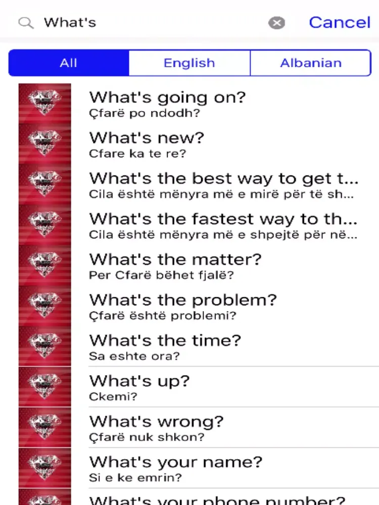 Albanian Phrases Diamond 4K Edition iPad  스크린샷