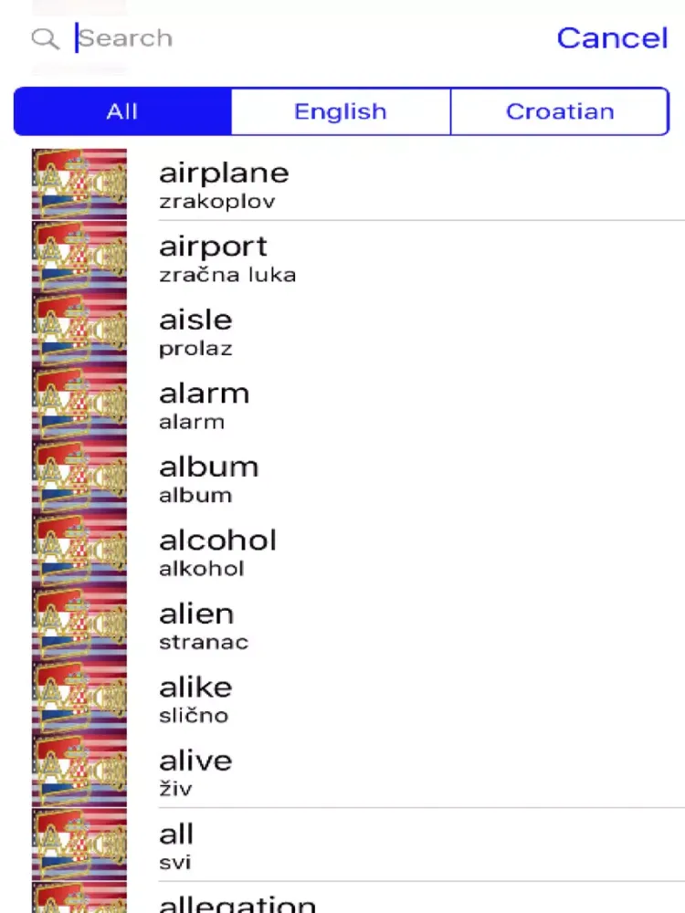 Ảnh chụp màn hình của Croatian Dictionary GoldEdition iPad 