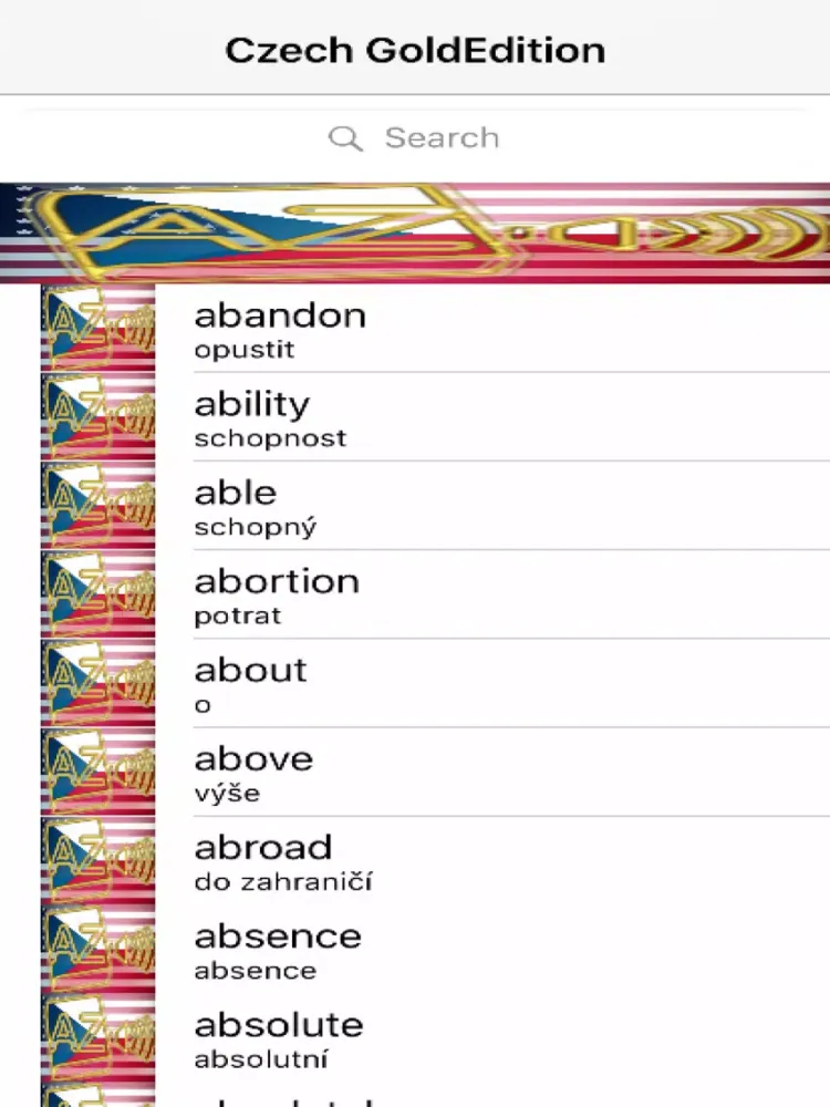 Czech Dictionary GoldEdition iPad  Ekran Görüntüleri