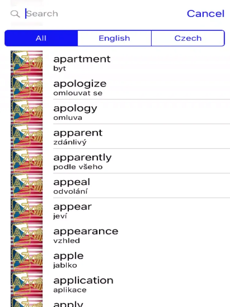 Czech Dictionary GoldEdition iPad  Ekran Görüntüleri