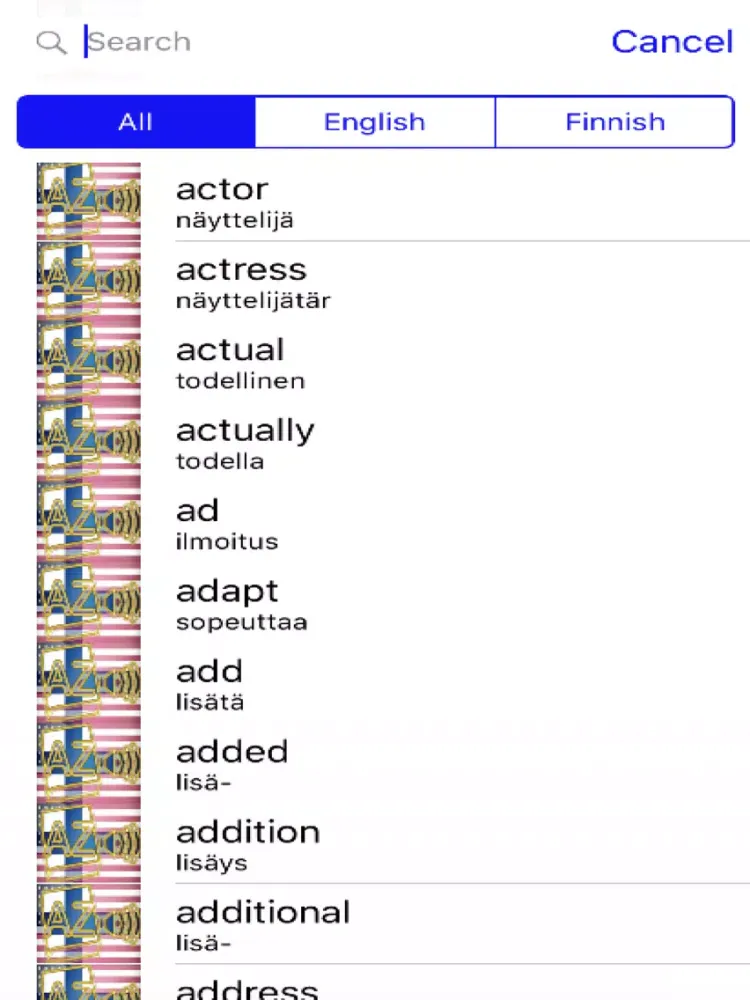 Скриншоты Finnish Dictionary GoldEdition iPad 