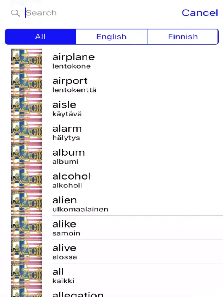 Скриншоты Finnish Dictionary GoldEdition iPad 