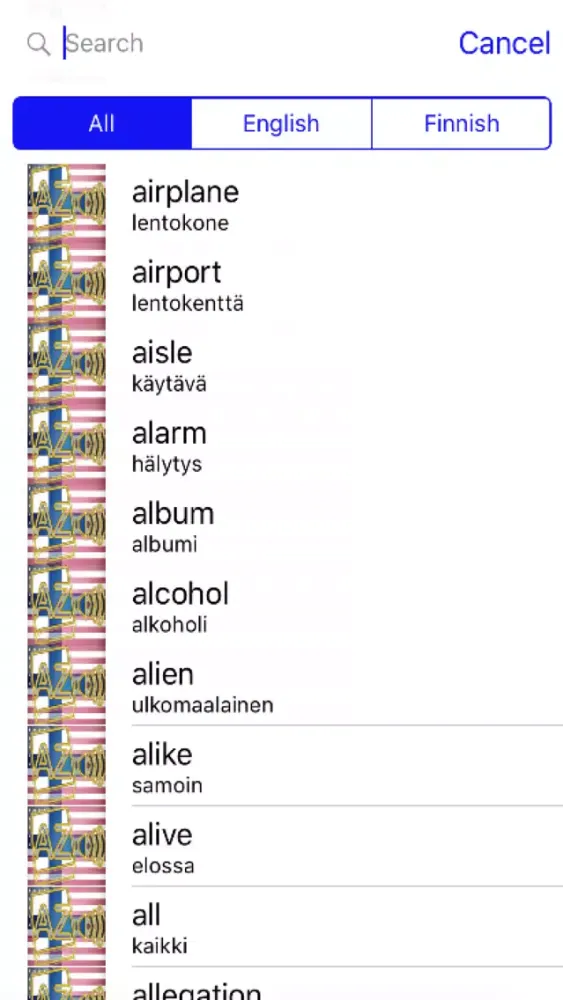 Скриншоты Finnish Dictionary GoldEdition