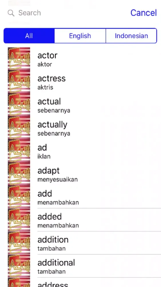 Indonesian Dictionary GoldEdition Screenshots