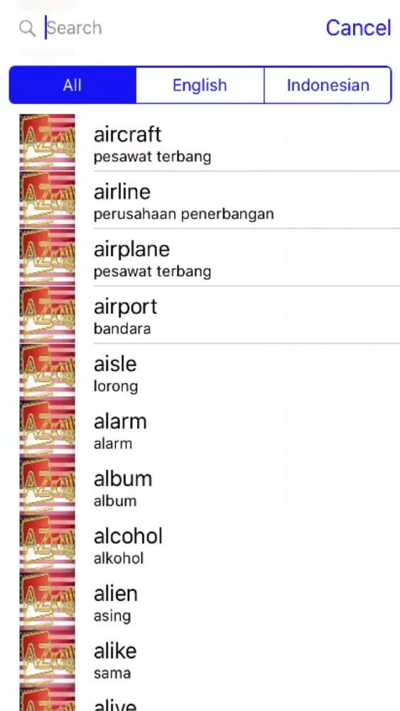 Indonesian Dictionary GoldEdition Screenshots