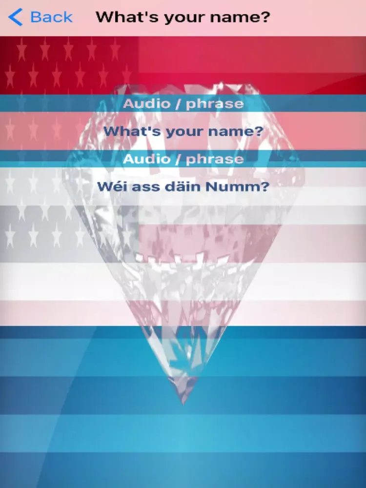 Luxembourgish Phrases Diamond 4K Edition iPad  스크린샷