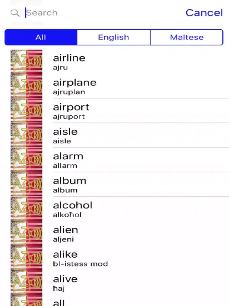 Capturas de tela do Maltese Dictionary GoldEdition iPad 