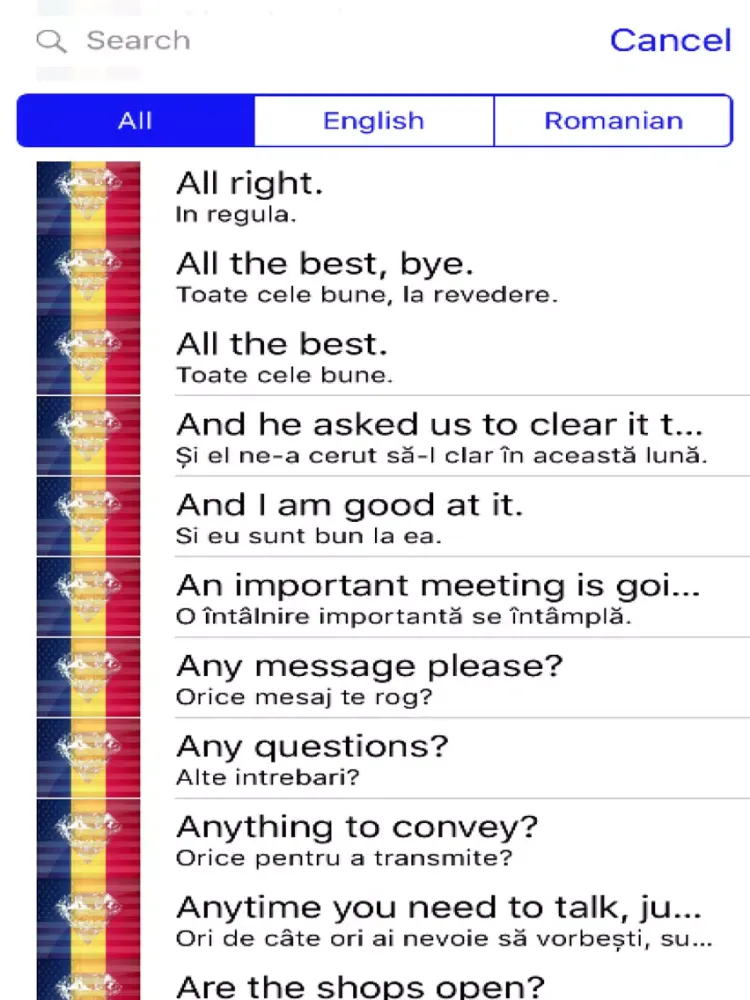 Romanian Phrases Diamond 4K Edition iPad 应用截图