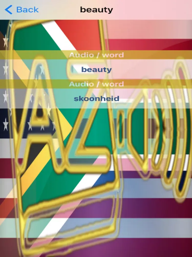 Afrikaans Dictionary GoldEdition iPad Screenshots