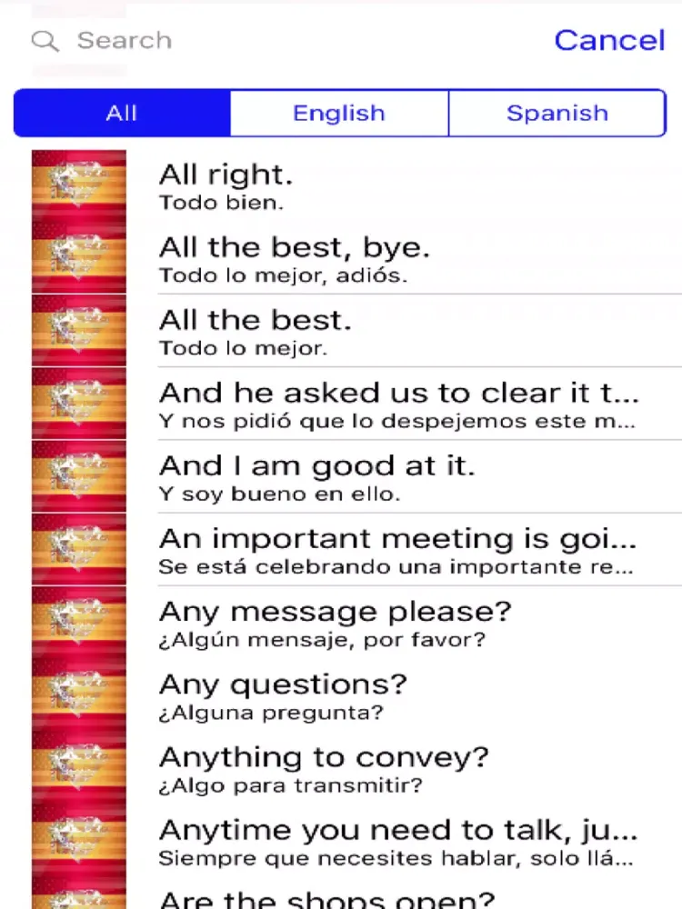 Spanish Phrases Diamond 4K Edition iPad  Screenshots