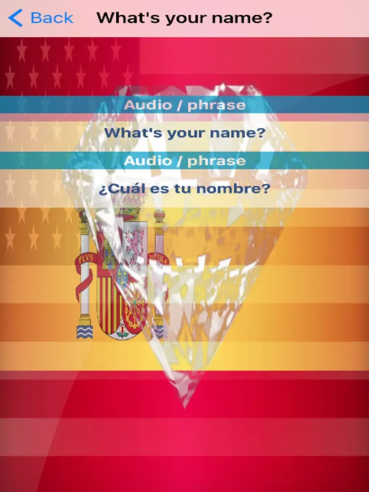 Spanish Phrases Diamond 4K Edition iPad  Screenshots