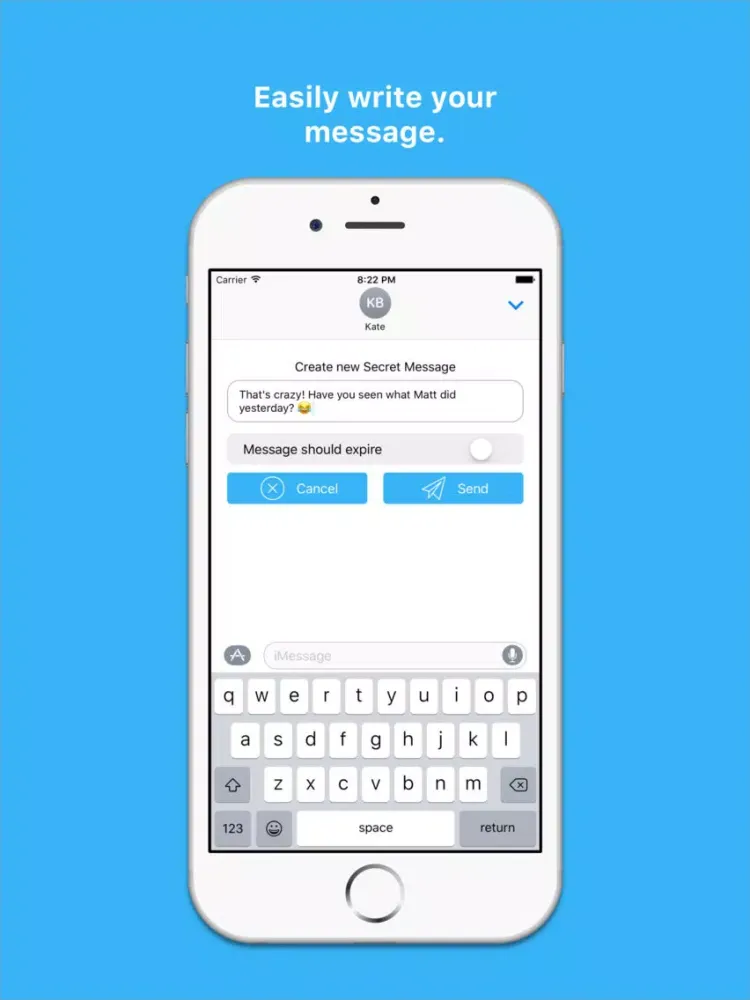 Secretly Messaging iPad  Screenshots