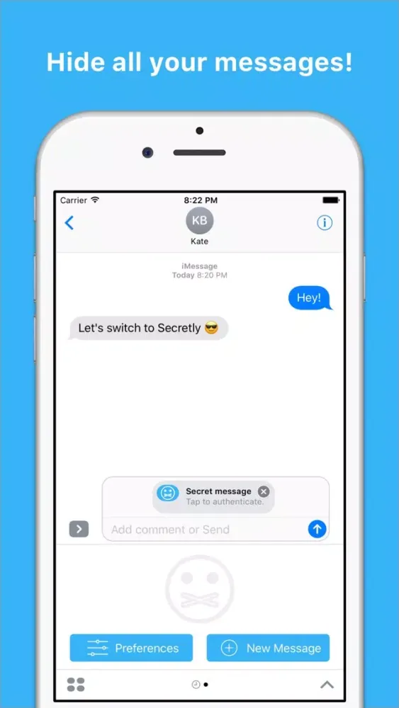 Secretly Messaging Screenshots