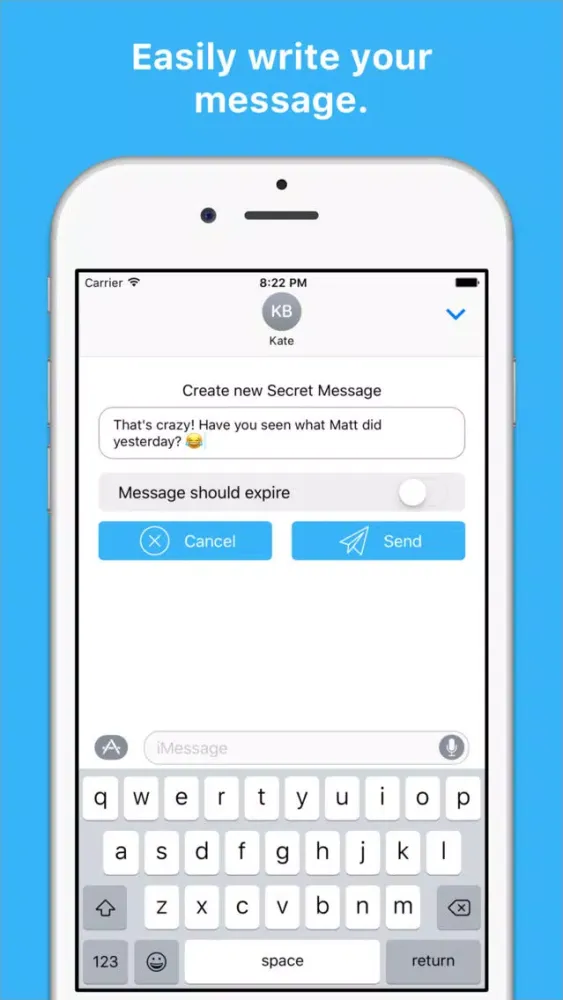 Secretly Messaging Screenshots