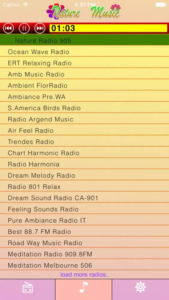 Capturas de tela do Calming Music: Nature Sounds Radios