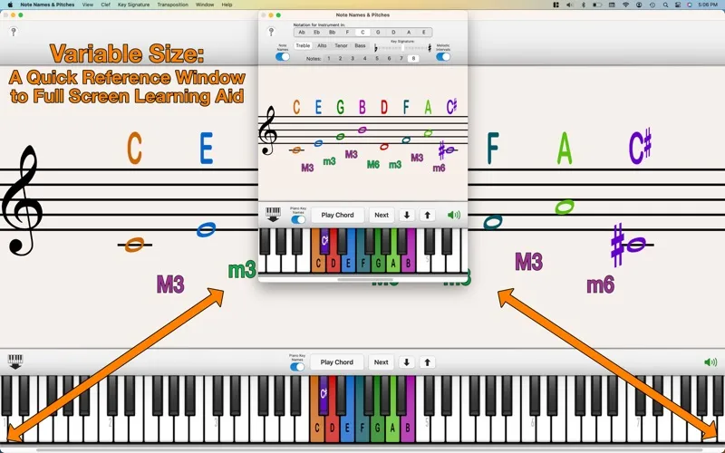 Note Names & Pitches Screenshots