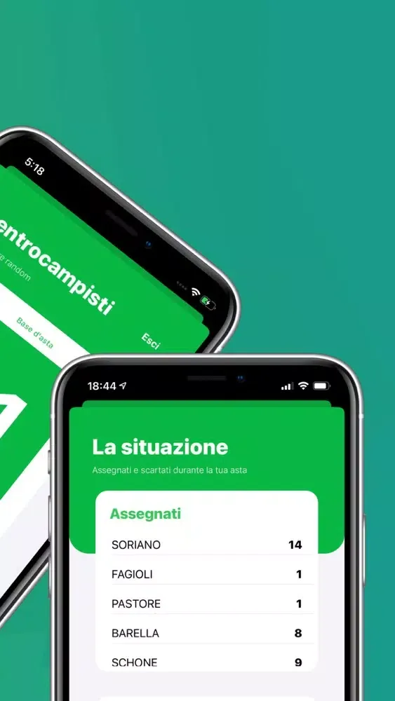Ảnh chụp màn hình của Gestore Asta del Fantacalcio