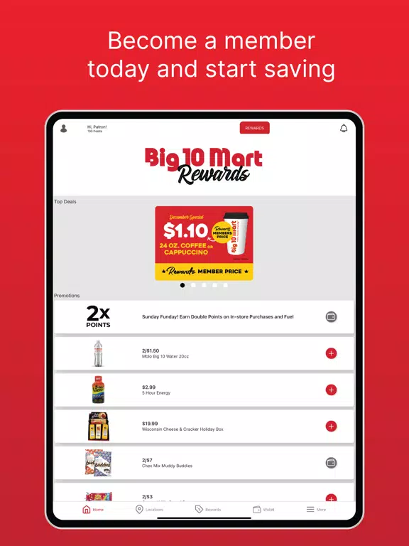 Скриншоты Big 10 Mart Rewards iPad 