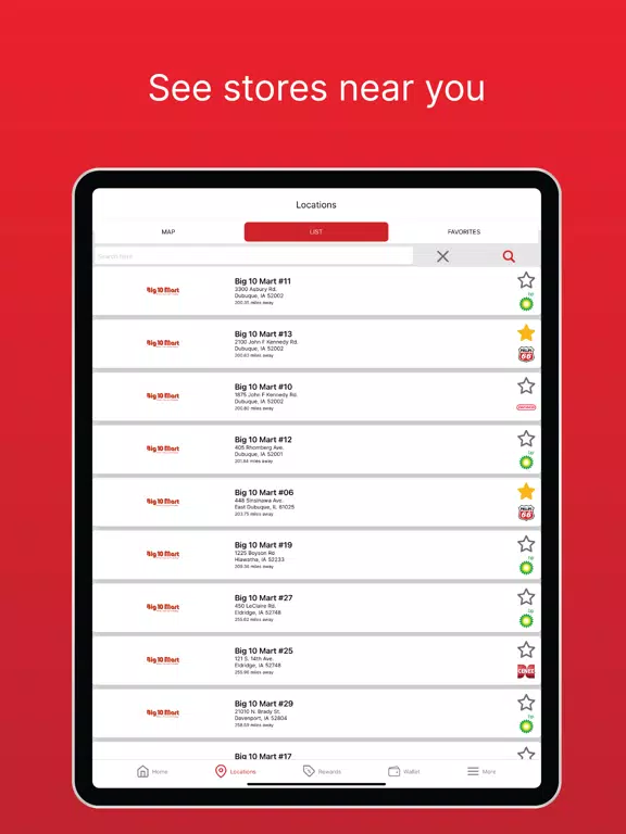 Скриншоты Big 10 Mart Rewards iPad 