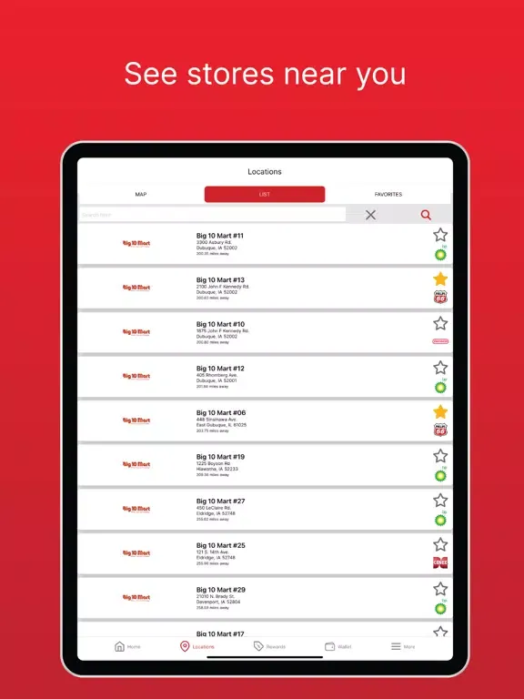 Big 10 Mart Rewards iPad 应用截图