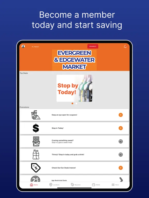 Evergreen Edgewater Market iPad  スクリーンショット