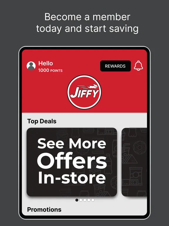 ภาพหน้าจอของ My Jiffy Rewards iPad 