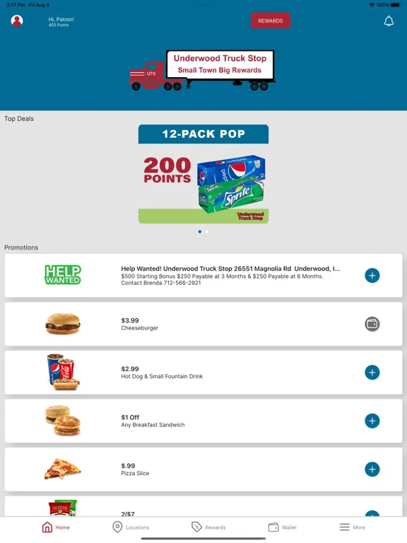 Underwood Truck Stop iPad 應用截圖
