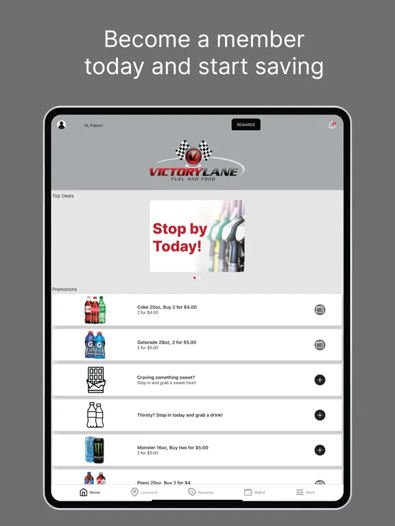 Victory Lane Fuel & Food iPad 應用截圖