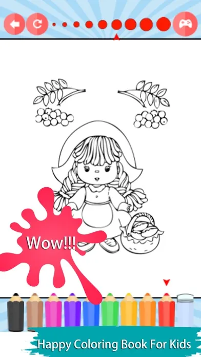 Zrzuty ekranu Little red riding hood procreate Coloring Book
