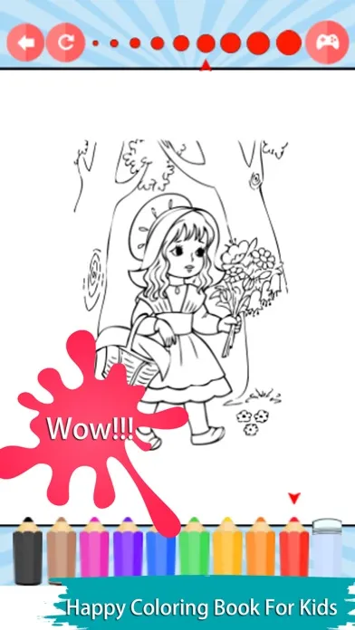 Zrzuty ekranu Little red riding hood procreate Coloring Book
