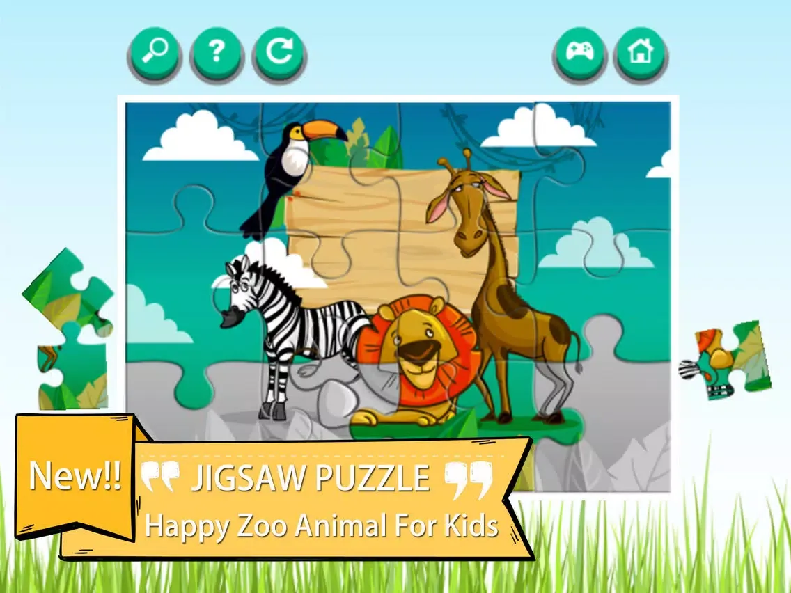 Zoo Animals Cartoon Jigsaw Puzzle Games iPad  Ekran Görüntüleri