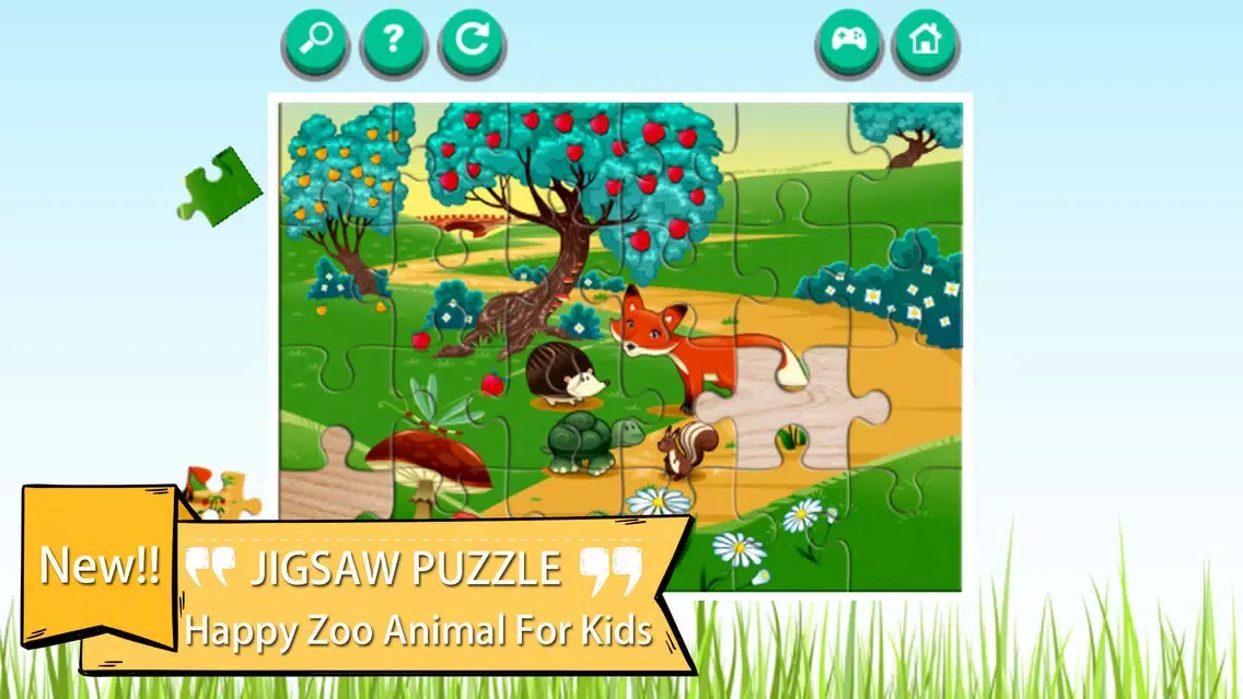 Zoo Animals Cartoon Jigsaw Puzzle Games Ekran Görüntüleri