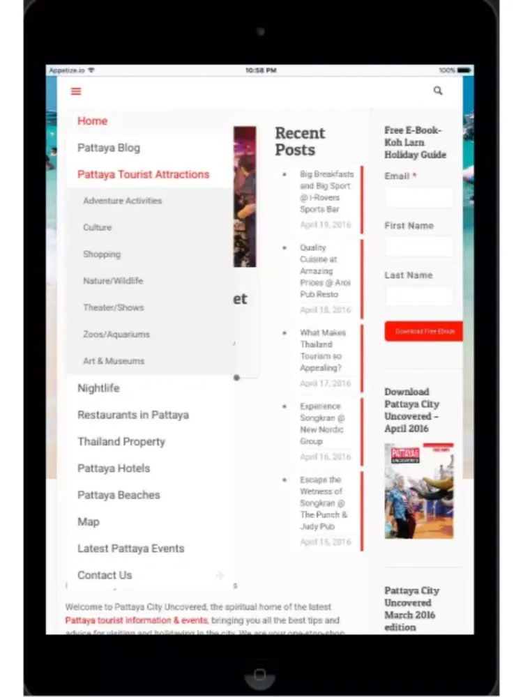 تصاویر Pattaya City Uncovered iPad 