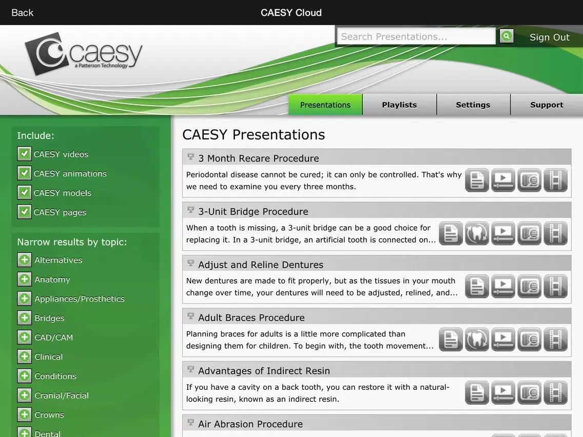 CAESY Cloud iPad  スクリーンショット