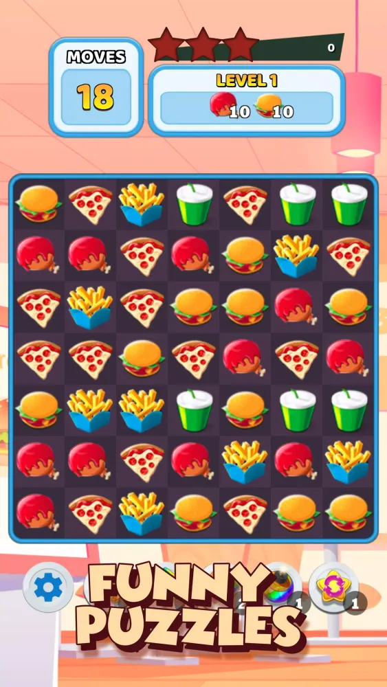 Crush The Burger Match 3 Game Screenshots