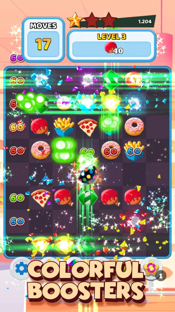 Crush The Burger Match 3 Game Screenshots