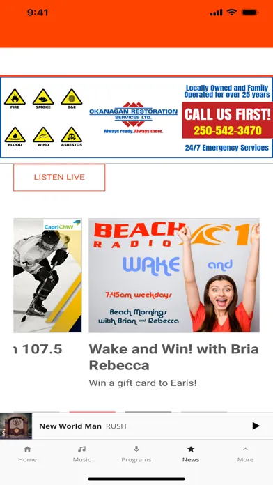 Capturas de pantalla de 107.5 Beach Radio Vernon