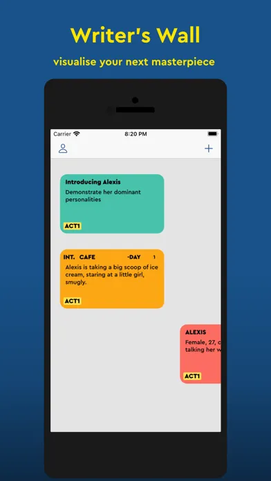Tangkapan layar Plotline Screenwriting Tool