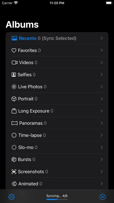 ภาพหน้าจอของ SnapSync+