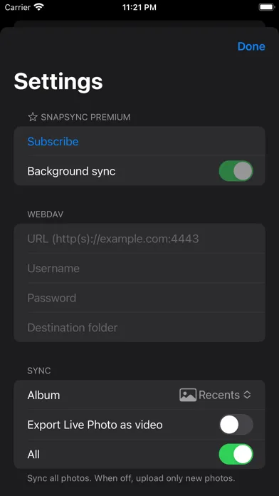 ภาพหน้าจอของ SnapSync+
